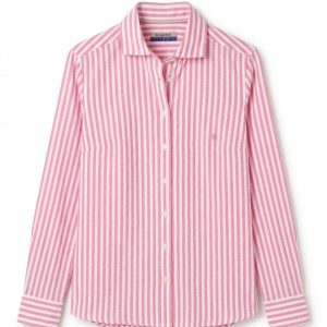 Camisa El Ganso Original – Rayas Verticales Rosa y Blanco – Talla 38 (M)