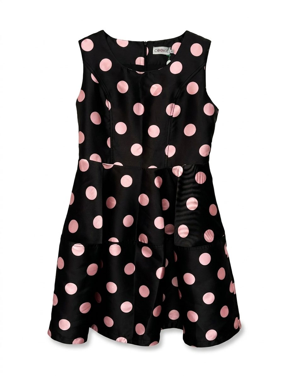 Vestido de Fiesta Cookie – Lunares Rosas y Falda con Vuelo – Talla 42 1 Vestido de Fiesta Cookie – Lunares Rosas y Falda con Vuelo – Talla 42