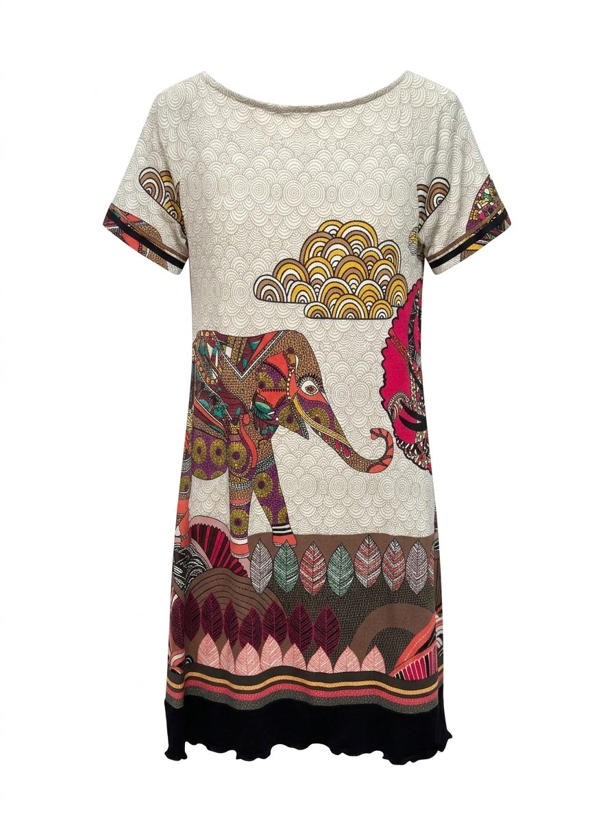 Vestido "Elephant Art" – Chema Blanco (Talla 42) 2 Vestido "Elephant Art" – Chema Blanco (Talla 42) - Imagen 2