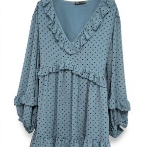 Vestido Mini con Volantes y Estampado de Lunares – ZARA (Talla M)